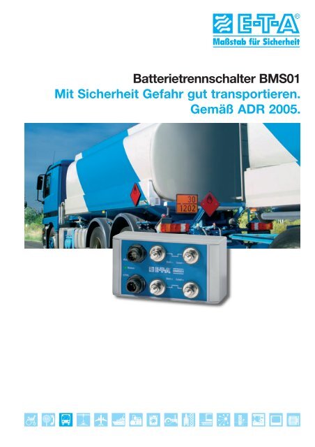 Technische Daten Batterietrennschalter BMS01. - ETA