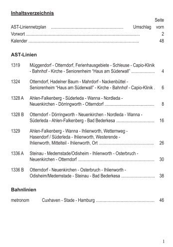 Fahrplan des AST