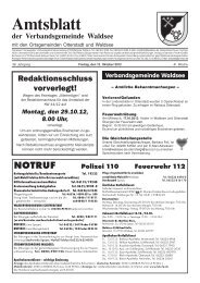 Kalenderwoche 41 - Verbandsgemeinde Waldsee