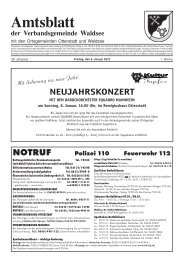 Kalenderwoche 01 - Verbandsgemeinde Waldsee