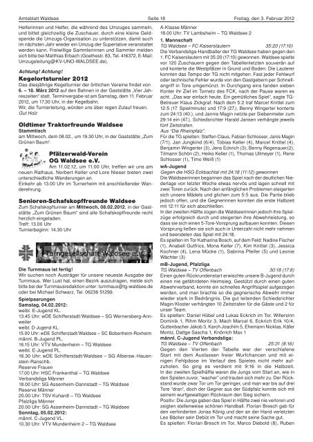 Amtsblatt - Verbandsgemeinde Waldsee