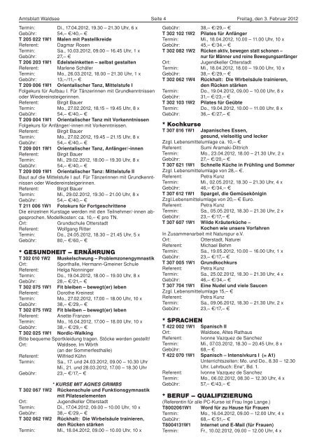 Amtsblatt - Verbandsgemeinde Waldsee