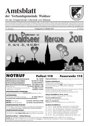 Kalenderwoche 41 - Verbandsgemeinde Waldsee
