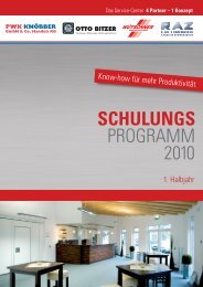 SCHULUNGS PROGRAMM 2010 - Otto Bitzer GmbH