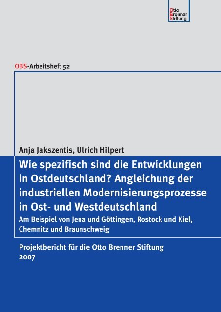 Angleichung der industriellen Modernisierungsprozesse in Ost