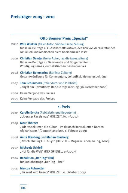 BEST OF Otto Brenner Preis 2011 - Otto Brenner Shop