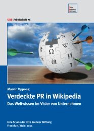Verdeckte PR in Wikipedia - Otto Brenner Shop