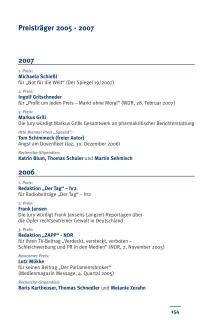 BEST OF Otto Brenner Preis 2008 Kritischer Journalismus