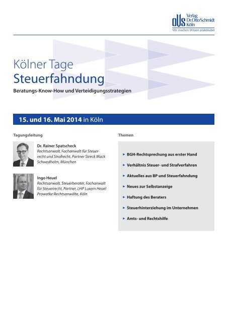 Steuerfahndung - Verlag Dr. Otto Schmidt