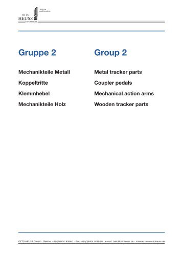 Gruppe 2 Group 2 - Otto Heuss Orgelteile