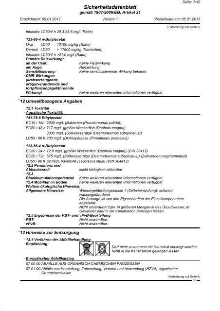 COSMOFEN 10 PVC-Reiniger (PDF, 0.19 MB) - Otto Wolff