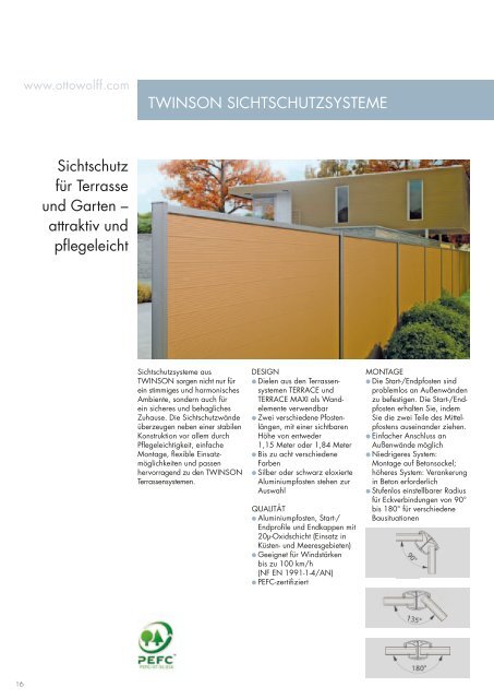 TWINSON Terrassensysteme aus WPC (PDF, 5.87 MB) - Otto Wolff