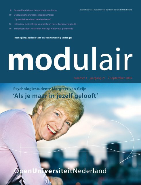 Modulair 1 (jaargang 21, 7 september 2005) - Open Universiteit ...