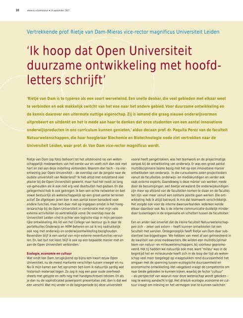 Modulair 1 (jaargang 23, 14 september 2007) - Open Universiteit ...