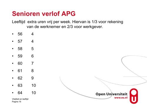 Vitaliteit en leeftijd