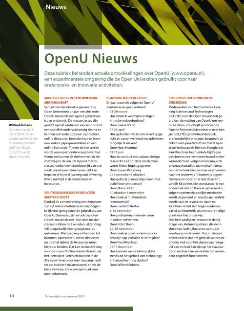 Onderwijs en Innovatie - Open Universiteit Nederland