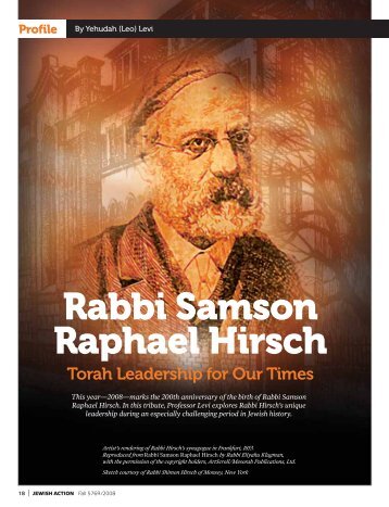 Rabbi Samson Raphael Hirsch - Orthodox Union