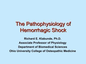 The Pathophysiology of Hemorrhagic Shock - Ohio University ...