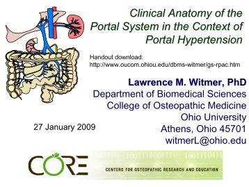 Clinical anatomy in the context of portal hypertension.