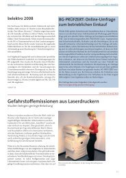 Gefahrstoffemissionen aus Laserdruckern - Die BG ETEM