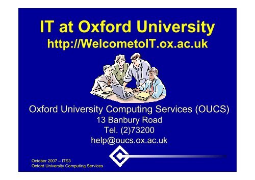 IT at Oxford University - Computing Services