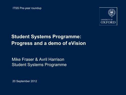 Developing our Student Systems (pdf)