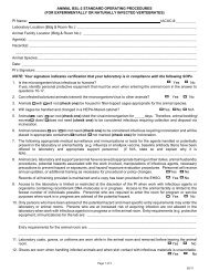 Animal Biosafety Level 2 SOP Form