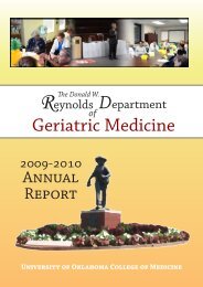 Geriatric Medicine - University of Oklahoma Health Sciences Center