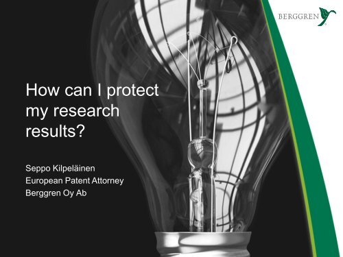 How can I protect my research results? - Oulu