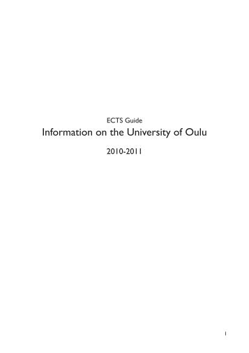 Information on the University of Oulu