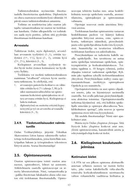 Opinto-opas 2000-2002 - Oulu