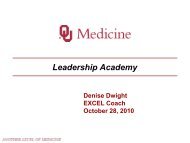 October 2010 OU Medicine Leadership Academy - Hardwiring ...