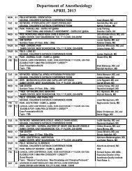 APRIL 2013 Lecture Schedule - OU Medicine