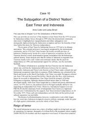 The Subjugation of a Distinct 'Nation': East Timor and Indonesia