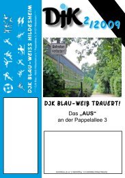 2009 2 DJK Blau-Weiß trauert! - DJK Blau-Weiß Hildesheim - T-Online