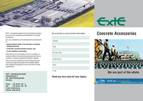 Concrete Accessories We are part of the whole. - Exte
