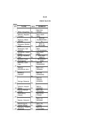 flaw selecetd applicants