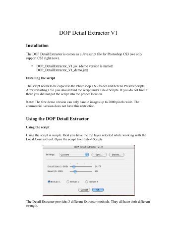 DOP Detail Extractor V1 - Digital Outback Photo