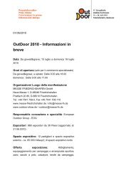 Informazioni stampa PDF - OutDoor Friedrichshafen