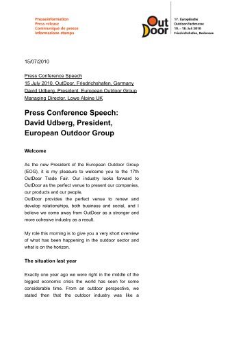 Press release PDF - OutDoor Friedrichshafen