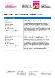 New product announcements EUROBIKE 2012 - OutDoor ...