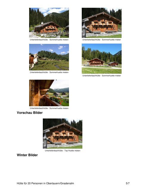 Hütte für 20 Personen in Obertauern/Gnadenalm - Outdoor-Touristik