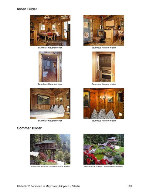 Hütte für 2 Personen in Mayrhofen/Hippach ... - Outdoor-Touristik
