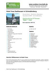 Hotel Voss Saalhausen in Schmallenberg - Outdoor-Touristik