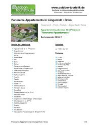 Panorama Appartements in Längenfeld / Gries - Outdoor-Touristik