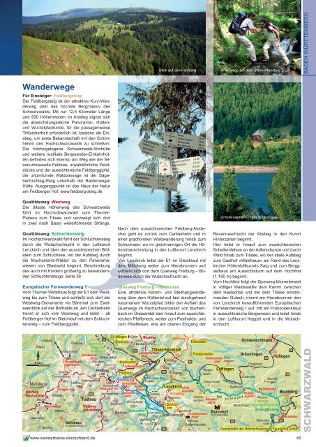 Porträt: Hochschwarzwald - Outdoor-Touristik