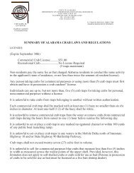 changes in alabama blue crab regulation - Alabama Department of ...