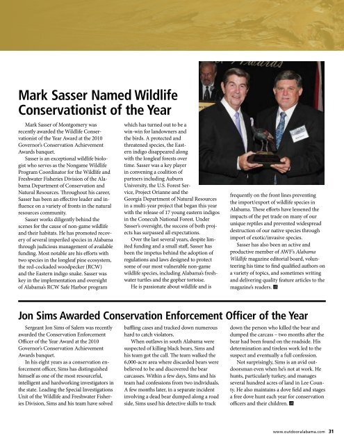 Conservation News - Alabama Department of Conservation and ...