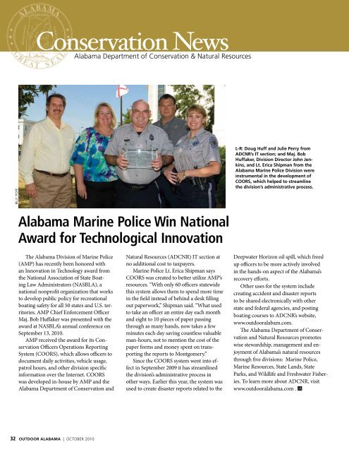 Conservation News - Alabama Department of Conservation and ...