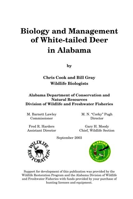 Biology And Management Of White-tailed Deer In Alabama